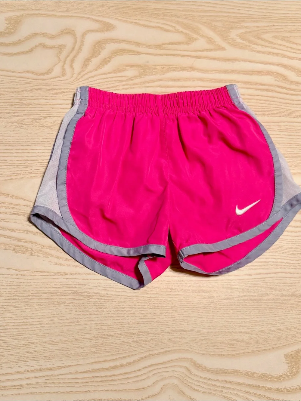 Nike Hot Pink Kids Athletic Shorts with Gray Trim Size 3T